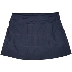 Lululemon Pace Rival Skirt Women 6 Black Pleated Tennis Skort Athletic W8AACT